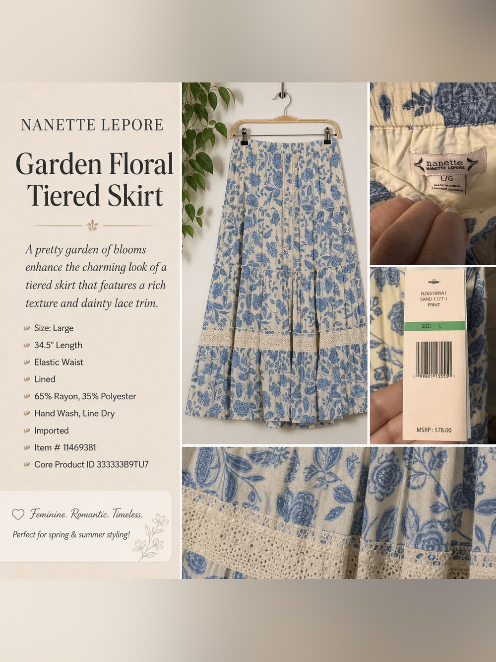 Nanette Lepore Floral Print
Tiered Skirt